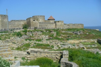 Twierdza mołdawska Białogród, od 1484 roku turecki Akkerman położona nad rozlanym ujściem rzeki Dniestr.