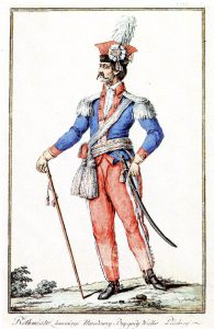 K.Cz. rotmistrz 1.wielkopolskiej brygady kawalerii w ubiorze służbowym (1790)